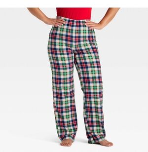 Women's Plaid Microfleece Pajama Pants Size XL-NWT